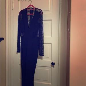 Express black and lace jump suit